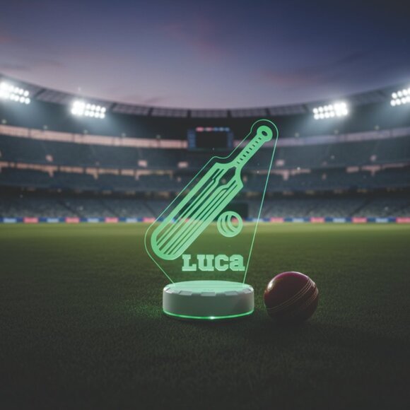 Custom Cricket LED Night Light – Fun Decor for Cricket Lovers - Picture 8 of 8